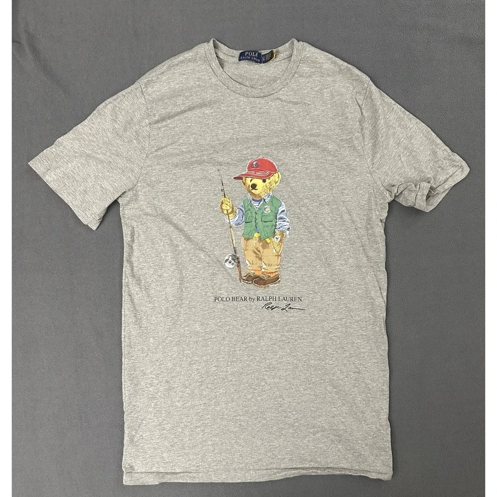 Polo Ralph Lauren Classic Men's Fisherman Bear Jersey T Shirt Size LT